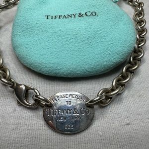 Tiffany&Co. Sterling Silver Return to Tiffany Choker Necklace 15” DISCONTINUED